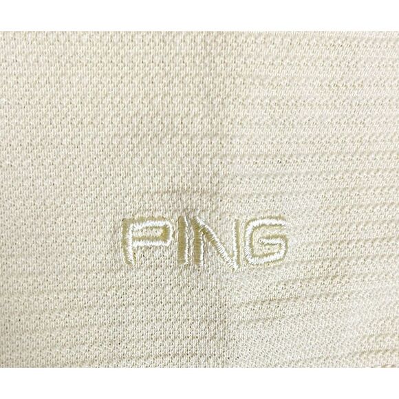 Ping Collection Polo Shirt Mens Large Yellow Dry Fiber Dynamics Golf Cotton - Picture 5 of 7